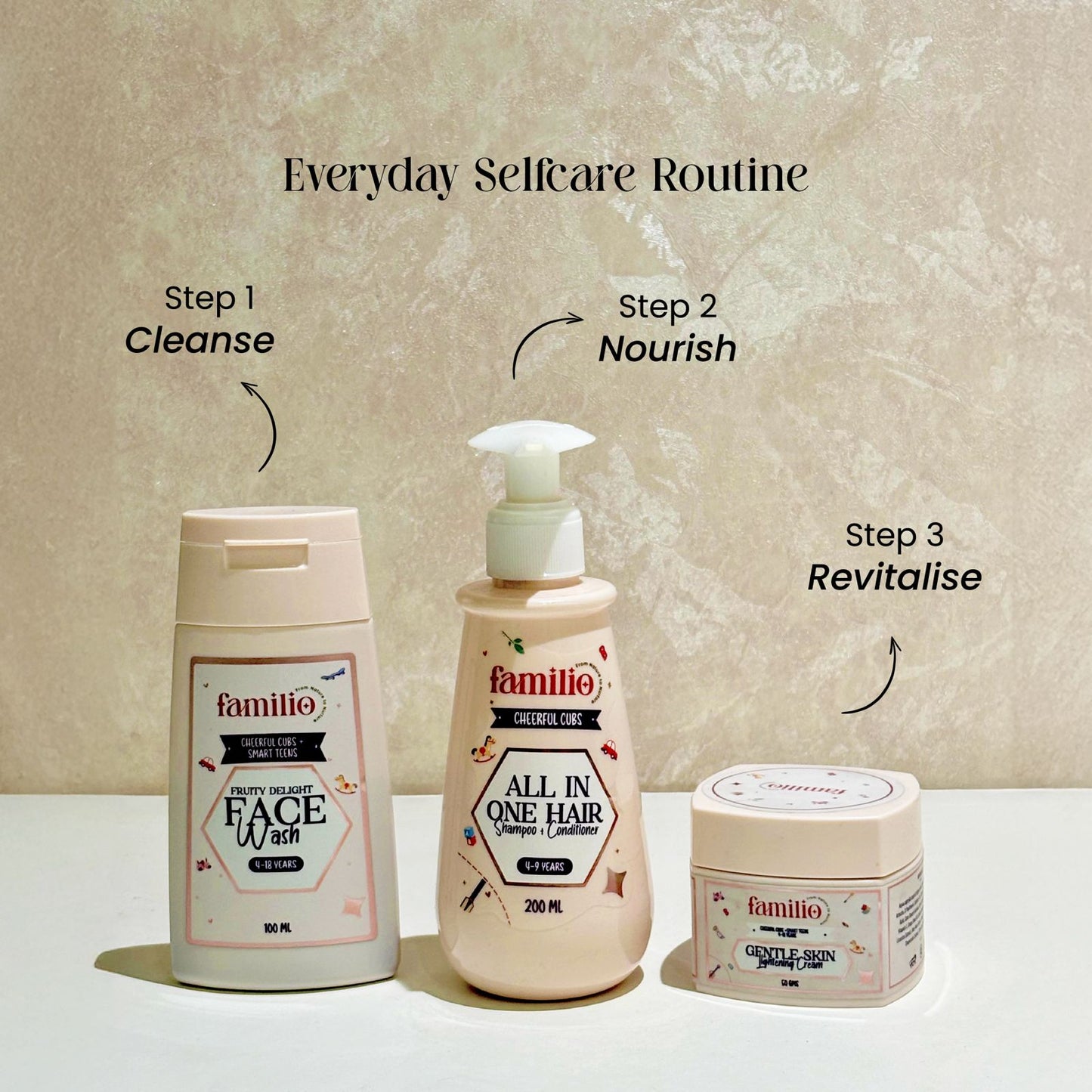The Ultimate Trio Care - Hair Shampoo + Cream + Face wash