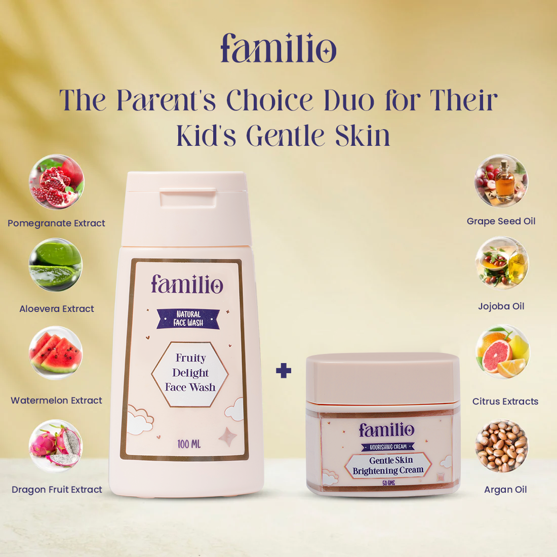 The Powerhouse Duo Fruity Face Wash + Gentle Skin Lightening Cream