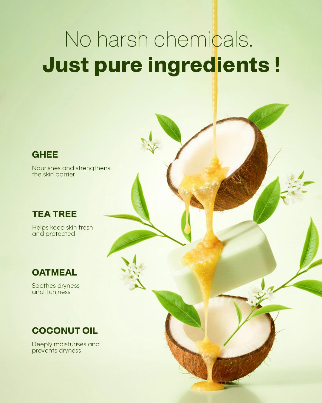 Nirmalaya CocoGhee Soap - Teatree (Pack of 2)