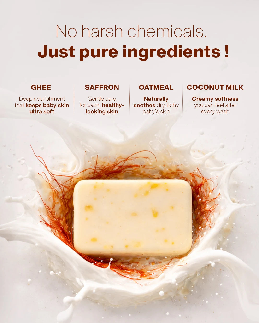 Kesariya CocoGhee Soap - Saffron (Pack of 2)