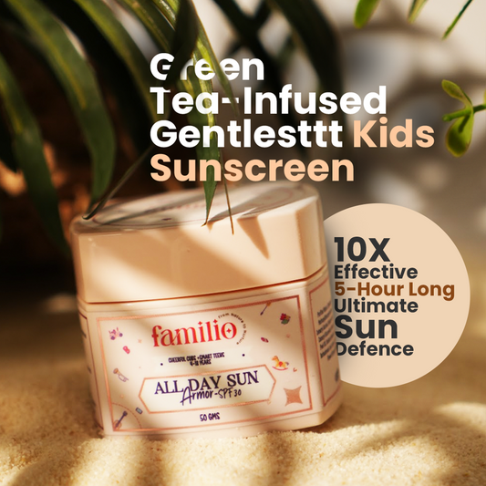 India’s Only Gentlest Green Tea-Enriched Kids Broad Spectrum Sunscreen For Complete Sun Defense - SPF 30