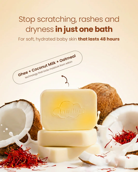 Kesariya CocoGhee Soap - Saffron (Pack of 2)